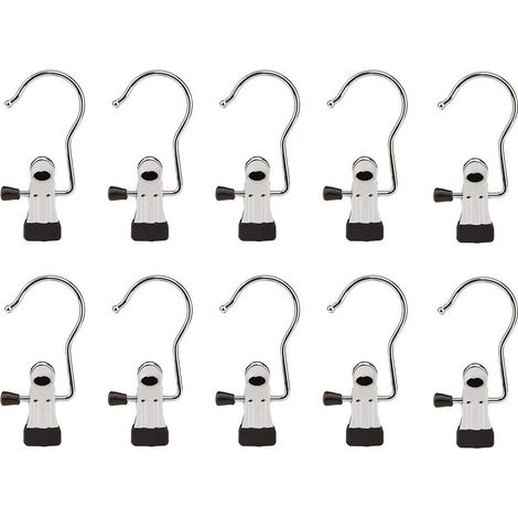 Cintre à pince en acier inoxydable, lot de 10 (1/5)