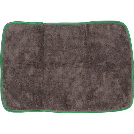 Serviette lavage auto épaisse absorbante chiffon nettoyage voiture microfibre 40x60cm Gris Vert (1/5)