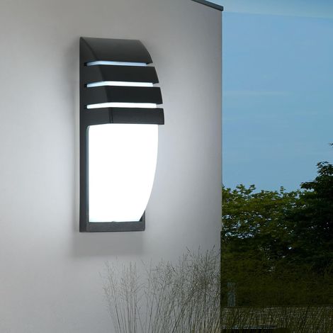 Applique Murale Interieur/Exterieur, Noir 12W Appliques Murales LED IP65 Imperméable Lampe Murale Exterieur pour Cour, Jardin, Terrasse, 6500K (1/4)