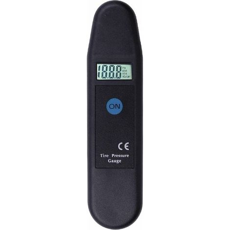 Manomètre numérique de pression des pneus - Précision ±0,1 bar - Écran LCD rétroéclairé - Compatible avec voiture, moto, vélo, camion - 1 pièce (1/5)