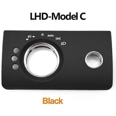 (Modèle C noir LHD) Cache de panneau de commande des phares pour tableau de bord intérieur de voiture Mercedes Benz ML GL W164 X164 2005-2011 1645450304 (1/5)