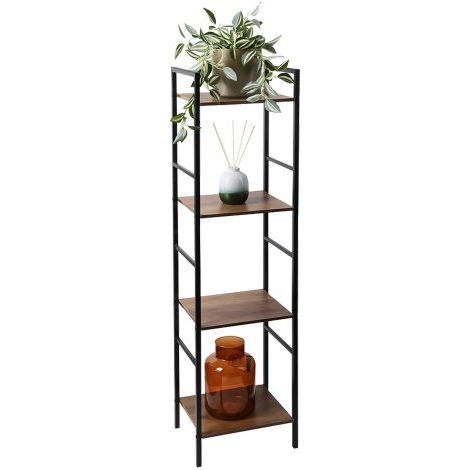 Mensola in metallo nero 29,5x23,5x106,5 cm