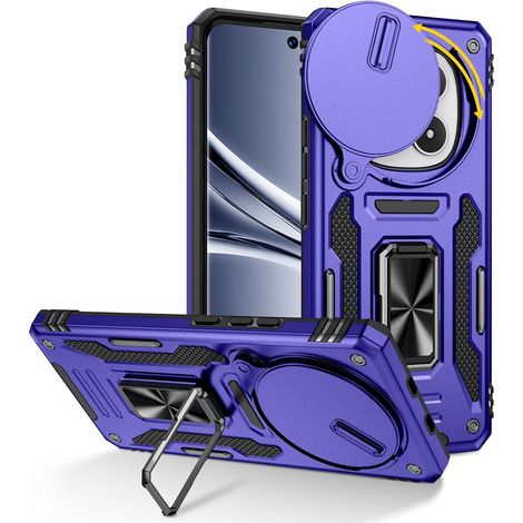 Coque pour Xiaomi Redmi Note 15 4G / 5G,et Anneau Béquille, [ 360° Protection Militaire ] Protection Coulissante Caméra, Housse Redmi Note 15 Coque (Violet) (1/5)