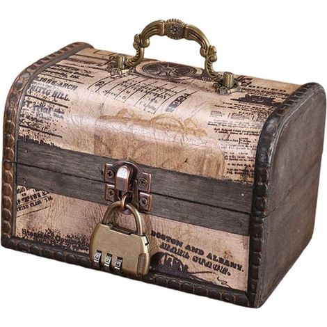 Solid wood jewelry storage box with handle for women and girls - Portable necklace organizer for bedroom - Light brown - 155 x 105 x 105 cm (2) (1/5)