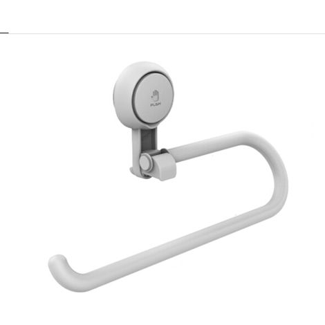 BEBUSINGOTO Soporte para toallas de papel de cocina, soporte para rollos de papel de pared, soporte para papel de cocina, estante perforado, gancho de cocina, suministros de almacenamiento, blanco sim (1/5)