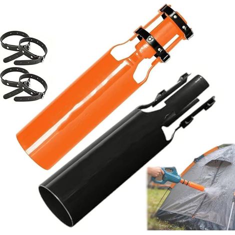 Amplificateur d'air pour souffleur de feuilles, accessoire d'amélioration du flux d'air, double remplacement pour conditions météorologiques, neige, arrière (noir + orange) (1/5)