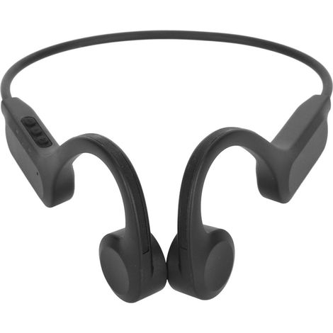 Bluetooth 5.3 Knochenschallkopfhörer, IP56 wasserdicht, mit eingebautem Mikrofon, zum Laufen und Radfahren (schwarz). (1/5)