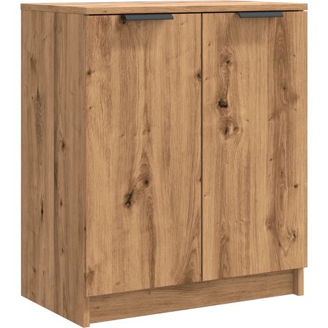 Armoire à chaussures range chaussures rangement meuble entrée couloir salon artisanal bois d'ingénierie brun (1/5)