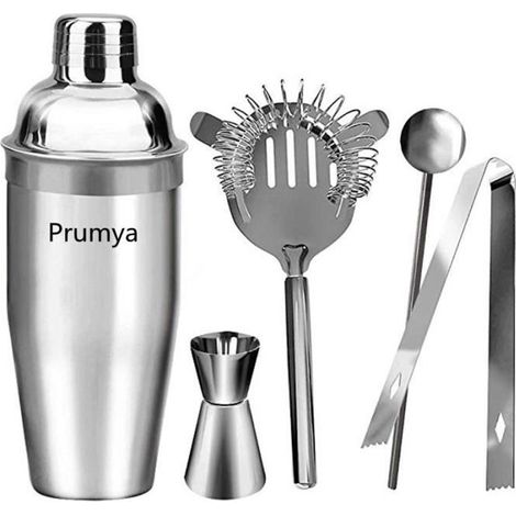 Shaker à Cocktail - PRUMYA - 5Pcs Kit Professionnel - Acier Inoxydable - 750ML - Compatible Lave-Vaisselle (1/4)