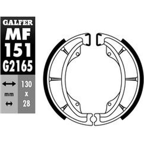 ZAPATAS DE FRENO TRASERAS GALFER SH602 KAWASAKI ELIMINATOR 125 '88-, KX 250 '85-'86, KX 500 '83, SUZUKI DR 125 '86-'00, DR 250 '86-'89, DR 600R/PD/DJEBEL/S '85-'89, GN 125/250 '93-, RG 80 GAMMA '88-, 