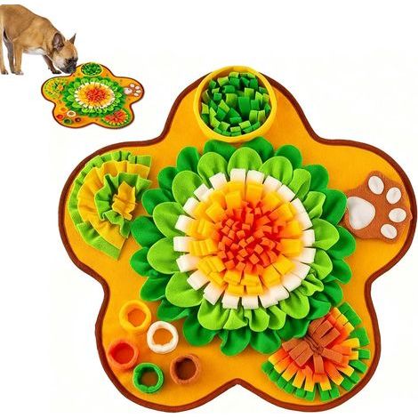 Tapis de Fouille Chien, Tapis éducateurs Lavable à renifler,tapises d'alimentation Lente et de Lutte Contre Le Stress,pour l'apprentissage de l'intelligence et de l'olfaction,Slow Food (1/4)