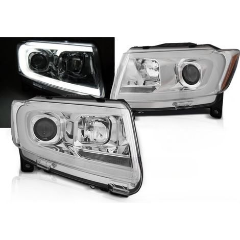 Paire de feux phares Jeep Grand Cherokee de 2011 a 2013 LED LTI chrome-32365222 (1/4)