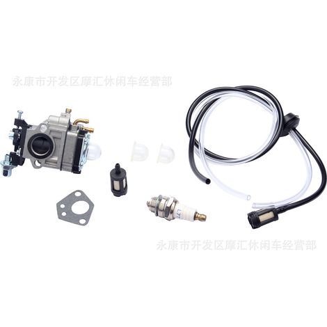 Mini moto 43-49 cm3, moteur de tondeuse à gazon deux temps, scooter, carburateur 40-5, bougie d'allumage 15 mm, durite d'essence (1/5)