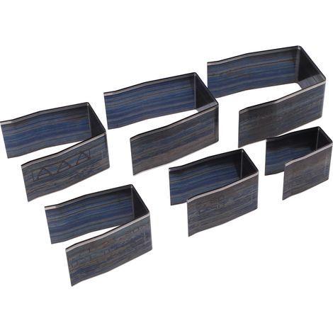 Lot de 6 matrices de découpe en acier allié pour cuir, coupe-angles en flèche carrée, outil de coupe de bords (1/5)