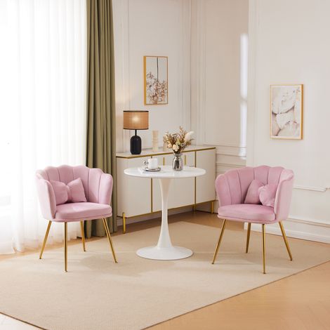 Poltrona in velluto con cuscino schienale petalo OKMYHOME (1/5)