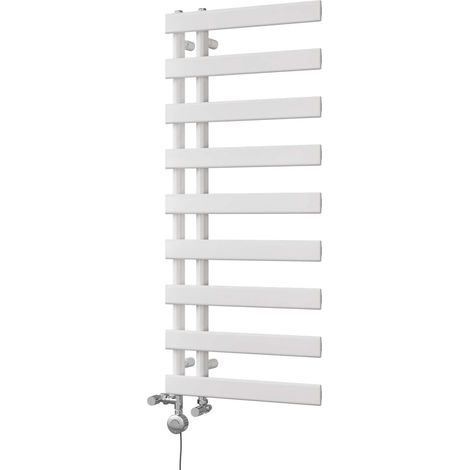 Agar - White Dual Fuel Towel Rail H1156mm x W500mm Thermostatic (1/3)