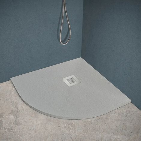 Piatto doccia semicircolare 100x100 grigio riducibile su misura Ten (1/5)