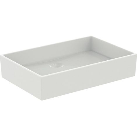 Lave-mains supplémentaire pour lavabo IS, sans trou, sans vidange, 600x400x125mm, blanc soie