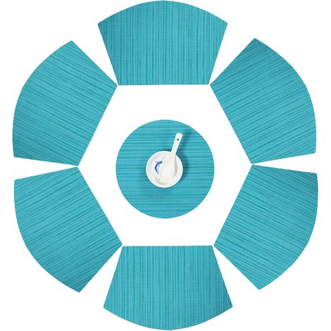 1 lot - tapis de table isolant pour la maison ou l'hôtel - bleu
