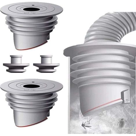 Joint de Tuyau de Machine à Lave , 2 Pièces 60-65mm Gris Bouchon Anti Odeur Machine à Laver, Joint de Tuyau de Vidange Déodorant, Déodorant pour Machine à Laver pour Cuisine Domestique (1/4)