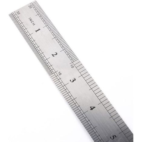 Règle Métal - 15 cm 20 cm 30 cm - Acier Inoxydable - Double Face - Couture Dessin Bricolage - Lot de 3 (1/4)