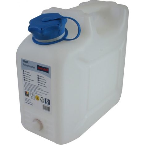 Wasserkanister 12l HD-PE stapelbar,m.Auslaufhahn H310xB350xT165mm HÜNERSDORFF (1/7)