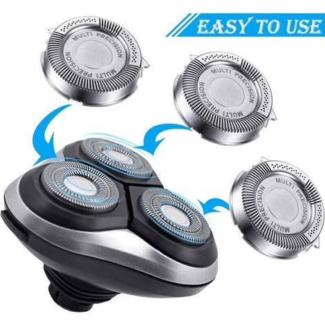 Têtes de rasage SH50/50, compatibles avec les rasoirs Series 5000 et 6000, performances optimales, auto-affûtage, 3 lames, modèle SH50/50, remplacent les modèles HQ9/50, HQ56/50 et RQ11/50
