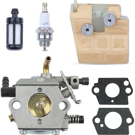 Carburateur pour Stihl 024 026 024 MS240 MS260 Tronçonneuse Remplacement OEM 1121 120 0611 avec Filtre à Carburant Bougie d'Allumage Filtre à Air Pièces de Rechange pour Tronçonneuse (1/4)