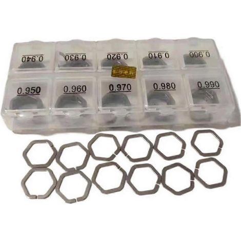 50 pièces pour outils de réparation de cales de réglage de levée d'armature Siemens 0,90-0,99, joint d'injecteur piézo Common Rail, rondelle d'injecteur (1/5)