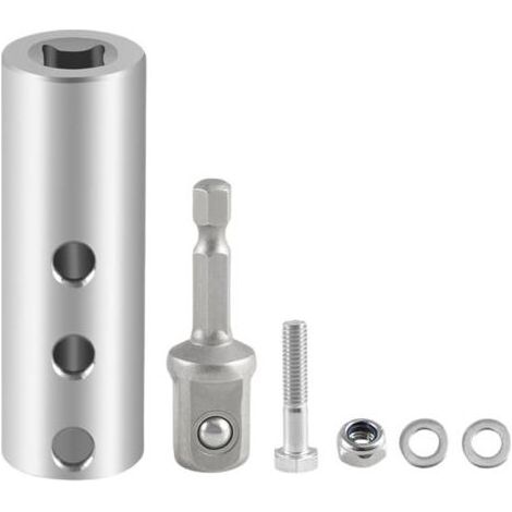 Adaptateur de forage pour manivelle de remorque en acier inoxydable amélioré pour arbre de transmission de 1" avec douille 1/2" (1/5)