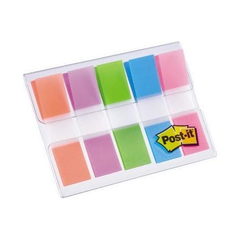 POST-IT Haftstreifen Post-it® Index Mini 43,2 x 11,9 mm (B x H) orange lila limonengrün blau pink 20Bl./Block 5 Block/Pack. (1/5)