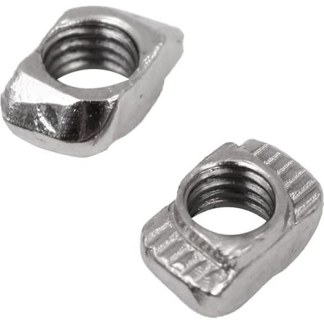 Écrous de fixation à tête marteau en acier au carbone nickelé à rainure en T pour profilés en aluminium, 50 pièces - EU20-M5 (1/5)
