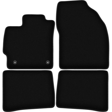 Schwarze Velours-Fußmatten für Toyota Prius III XW30 Schrägheck (2011-2015) (1/5)