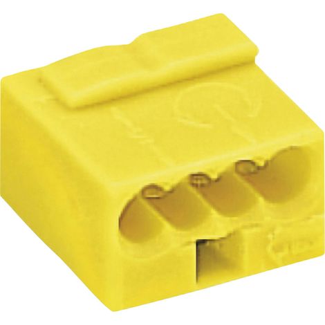 Borne de raccordement WAGO 243-504 flexible: 0.6- rigide: -0.8 mm² Nombre de pôles: 4 jaune 1 pc(s)