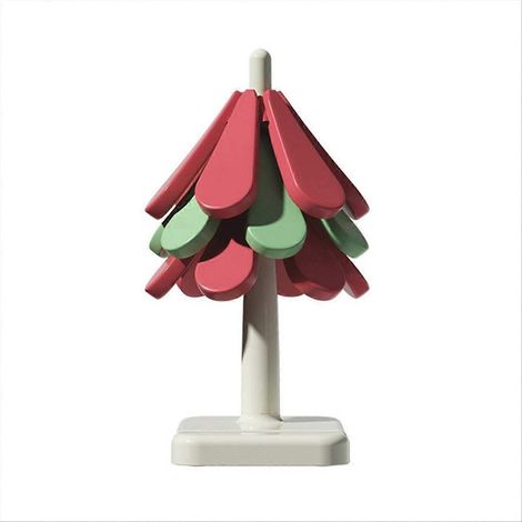 Napperon de table anti-brûlure en forme de sapin de Noël, base carrée (1/5)