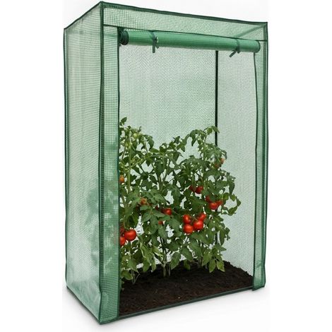 Serre de jardin à tomates Tente pour plantes Protection des légumes Toit abri hiver 150 x 100 x 50 cm PE housse résistante fleurs - Vert (1/5)