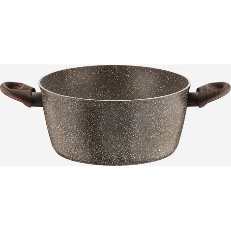 Casseruola alta effetto pietra 26cm antiaderente induzione Chalet
