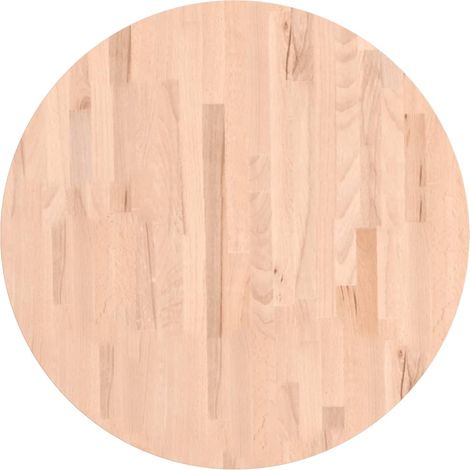 Tischplatte Ø70x4 cm Rund Massivholz Buche vidaXL (1/5)