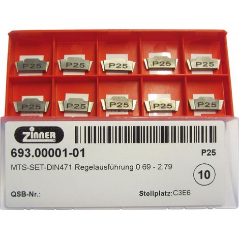 Juego De Inserciones De Ranurado Din471 Zinner