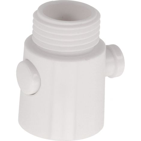 Robinetterie Arrêt Eau Douche - Valve Arrêt Flux Eau pour Tête de Douche Portable ou Jet Bidet - ABS Blanc Électroplatiné - 1 Pièce (1/5)