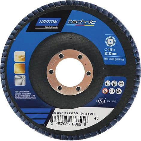 Konvexer Schleifring aus Fiber Technic, oben, 115x22, 40 g – Norton