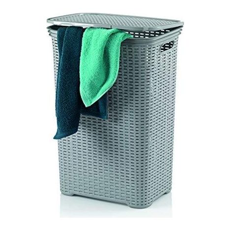 Kela Brasilia Cesto de Ropa Gris Claro 60 Litros