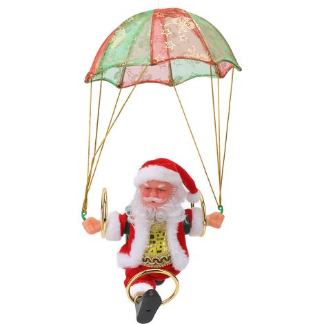 Eosnow Fallschirm-Weihnachtsschmuck, schöne Form, sicheres, umweltfreundliches Fleece-PC-Hängeornament für kreisende Kinder