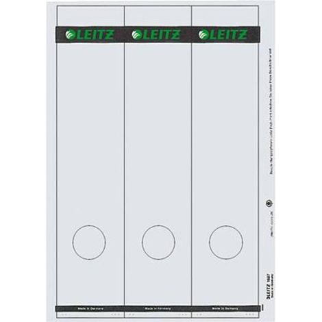 Leitz Etichetta per raccoglitore da ufficio 1687-00-85 39 x 285 mm Carta Grigio A tenuta permanente 75 pz. (1/5)
