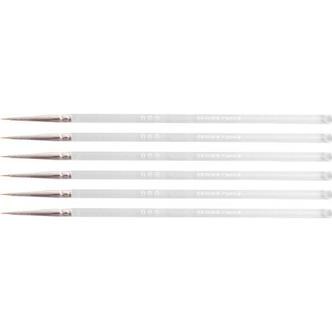 6 Pinceaux Détail Acrylique Poils Souples Nylon Haute Absorption pour Aquarelle et Peinture sur Papier (1/5)