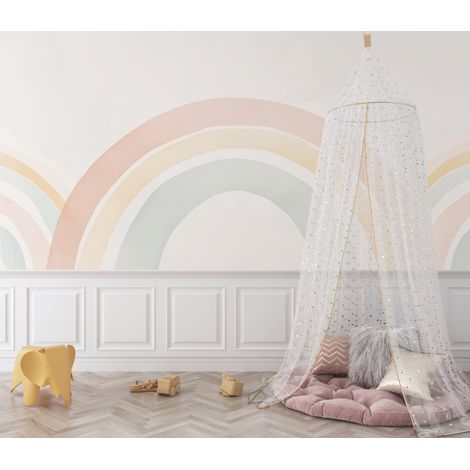 Papier peint enfant reves arc en ciel et monde imaginaire 1 - 150 x 250 cm (1/2)