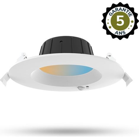 NAOS DOWNLIGHT 6/9W 3CCT IP54 50000H + DETECTEUR IR 5ANS MIIDEX LIGHTING 100857 (1/4)