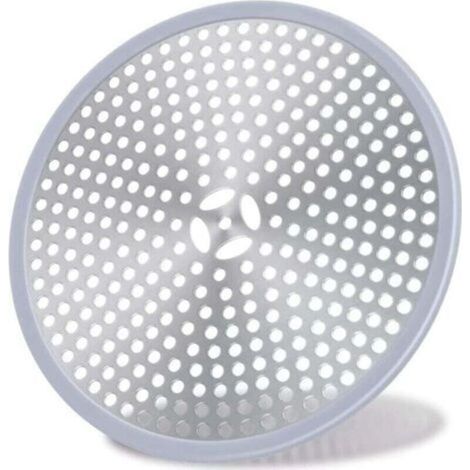 Drain de Douche, Filtre de Cheveux, Filtre pour bonde de Douche, Grille Douche Anti Cheveux, Couverture de Drain Filtre à Évier, Attrape-Cheveux Douche Drain - Acier Inoxydable Argent et Silicone 1
