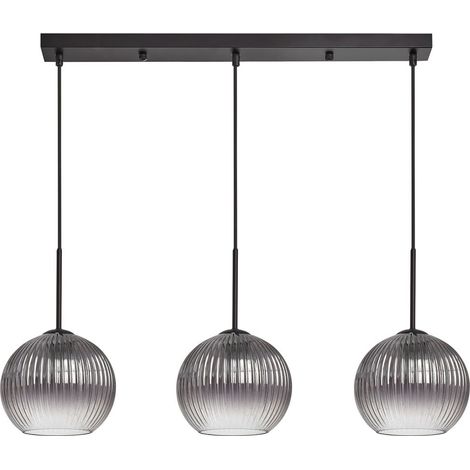 Lámpara de techo alargada CANICA smoke glass Ø20 3xE27 (1/2)