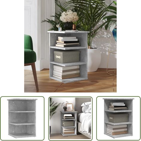 The Living Store Armoire latérale Gris béton 35x35x55 cm Aggloméré - Meuble De Rangement - Buffet - Meuble TV - Commode - Armoire Laterale (1/5)